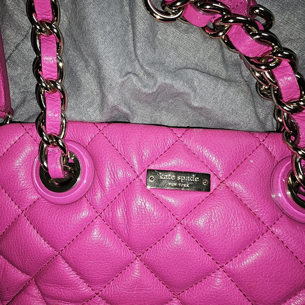 Kate Spade Pink Quilted Chain Shoulder Bag